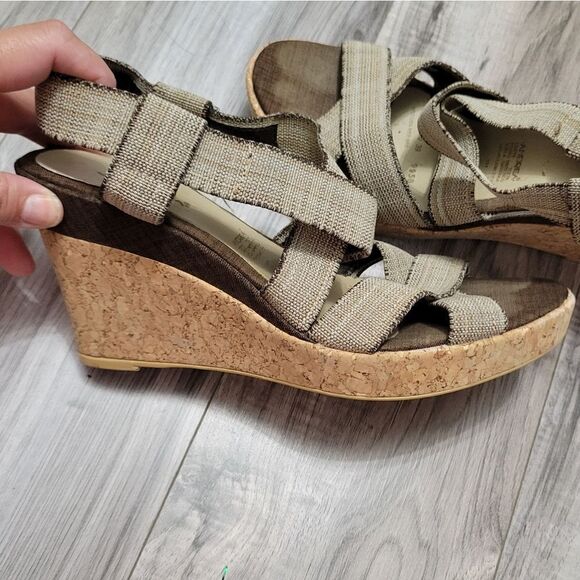 Andrea cork and canvas wedges sz 9.5 - Picture 4 of 12